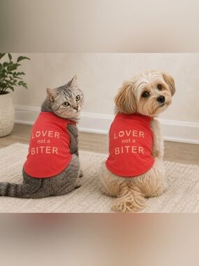 Boots & Barkley Pet Extra Small “Lover Not A Biter” Tank Top Dog/Cat NEW
